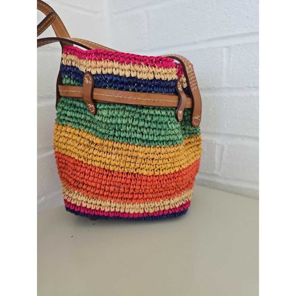 Polo Ralph Lauren Raffia Mini Bellport Bucket Bag Limited Edition Rare - Picture 6 of 14